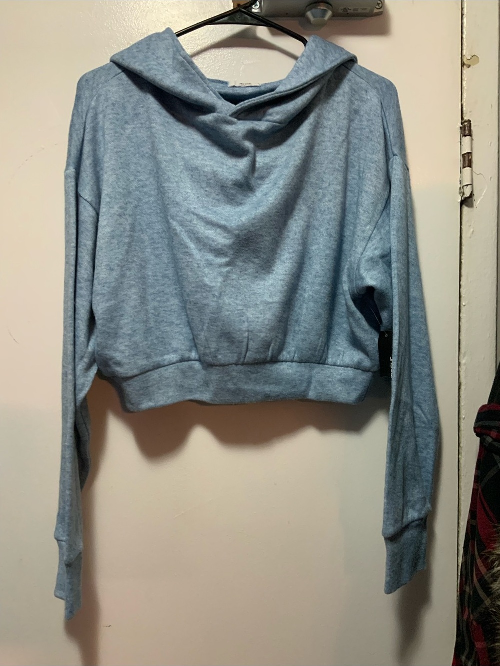 Ardene Soft Sky Blue Cropped Hoodie